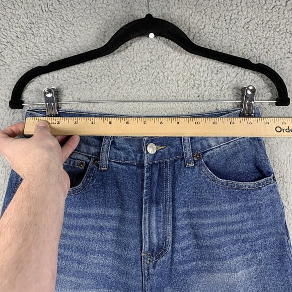 BBJ Women's Jeans Size 3/26 Wide Leg High Rise Denim Stretch Distressed LA - Picture 3 of 12